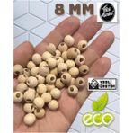 Flea Market Ekonomik Paket 1 Kilo 8mm Ahşap Boncuk - Ham - ( Ort - 3300-4000 Adet )