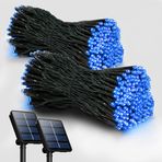 Flechllary Güneş enerjili ışık zinciri, dış mekan, 100 LED ekstra uzun 39FT güneş enerjili lamba, 8 aydınlatma modu, su geçirmez dış mekan aydınlatma dekorasyonu, bahçe, teras, balkon, noel, düğün,