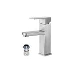 Fleko Inox Kare Lux Lavabo Batarya - Gümüş