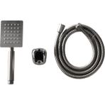 Fleko Inox Paslanmaz Metal Kare Mafsallı Duş Seti Duş Başlığı