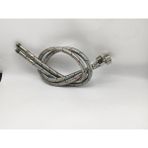 Flex Hortum M10 Erkek 1/2" Dişi 60CM M10-1/2 M/f Paslanmaz Çelik Örgülü 2 Adet Sıcak Soğuk Renkli BANYO MUTFAK BATARYA HORTUMU - Gri
