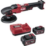 Flex Pe 150 18-Ec Set Rotary Çift Akülü Kablosuz Polisaj Makinesi Seti 18V -Kömürsüz Fırçasız Motor