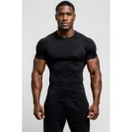 Flex Premium Siyah Kısa Kol Compression Erkek T-Shirt Spor Gym Fitness Boks Kickboks Tişört - S - M - 1-Siyah