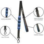 Flex Şok Emici Gezdirme Tasma Black/Mavi 120Cm