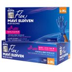 Flex TPE Hibrit Large Xlarge Mavi 100'lü Eldiven