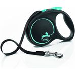 Flexi Black Design Şerit Mavi Medium 5 m Otomatik Köpek Gezdirme Tasması