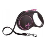 Flexi Black Desing 5 m Pembe Medium Şerit Köpek Gezdirme