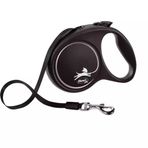 Flexi New Black Desing Large Şerit Siyah 5 mt Otomatik Köpek Gezdirme