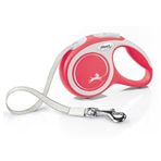 Flexi New Comfort Kırmızı XS 3 mt Beyaz Şerit Kedi ve Köpek Gezdirme Tasması