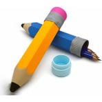 Flexilab Creative – 3D Baskı Kalem Şeklinde Kalem Kutusu | 28 Cm, Pla Sağlıklı Malzeme, Okul Kırtasiye - Mavi