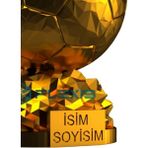 FLEXIS WE MAKE IT POSSIBLE FOR YOU İSMİNİZE ÖZEL FIFA BALLON D'OR MAKETİ GOLD KAPLAMA 20 CM BOY DEKOR HEDİYELİK