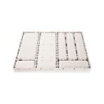 Flexispace 899410 Mutfak Gereçleri Için Çekmece Düzenleyici, Plastik, Beyaz, 37 x 22,2 x 4,5 cm - standart