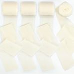 FLEXNOVA Şifon bant, 20 m x 40 mm hediye bandı, krem bej, geniş, kurdele bandı, düğün, saten bant, şifon kumaş, dekoratif bant, ipek bant, vaftiz doğum günü hediye paketi, festival için
