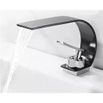 Flextail Mat Siyah Şelale Banyo Lavabo Bataryası