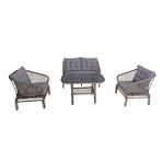 Flexy Serenity İkili Rattan Bahçe Ve Balkon Oturma Grubu | Rehome Krem