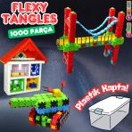 Flexy Tangles Blok Oyunu 1000 Parça - Oyuncak Lego Seti - Birbirine Geçmeli Stem Lego Seti - Eğitici Oyuncak