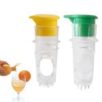 Fleymu limon sıkacağı, 2 adet, manuel narenciye sıkacağı, manuel meyve sıkacağı, limon sıkacağı, taşınabilir, manuel limon sıkacağı, kapaklı, limon sıkacağı, BPA içermeyen plastikten