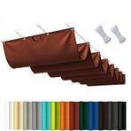 Fliegengitter Güneş tentesi, çekilebilir, 1,2 x 8 m, ayarlanabilir, güneş koruması, su geçirmez, %95 UV koruması, polyester, yelken bezi, bahçe, havuz, kamp, kum kırmızısı