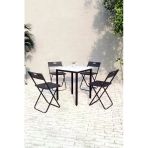 Flinder Balkon Bahçe Mutfak 5'Li Bistro Set Masa Sandalye Takımı Fln75020o4sbd