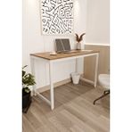 Flinder Çam/beyaz 120x60 Çalışma Masası, Bilgisayar Masası, Ofis Masası, Metal Ayaklı - Cb-120