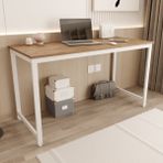 Flinder Çam/Beyaz 140x60 Çalışma Masası, Bilgisayar Masası, Ofis Masası - 60X140 Cm - Atlantik Çam - Beyaz