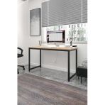 Flinder Çam/Siyah Çalışma Masası 140X60, Bilgisayar Masası, Ofis Masası, Metal Ayaklı Fln14010osbd