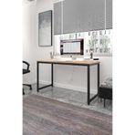 Flinder Çam/Siyah Çalışma Masası 140x60, Bilgisayar Masası, Ofis Masası, Metal Ayaklı