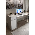 Flinder Kesonlu Çalışma Masası 160x60 cm | Beyaz Kesonlu Bilgisayar Masası & Ofis Masası