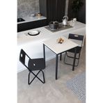 Flinder Mutfak Masası Takımı, Balkon Bahçe Takımı 3'lü Set, Masa ve Sandalye Takımı