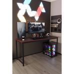 Flinder Siyah Oyuncu Masası 160x60, Bilgisayar Masası, Gamer Masası, Gaming Masa, Metal Ayaklı