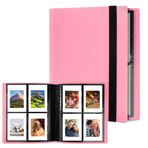 flintronic Fotoğraf Albümleri, 160 Cepli Koleksiyon Defteri Hafıza Defteri, Polaroid Çinko Fotoğraf Kağıdı/Fujifilm Instax Mini Film/Kodak Çinko Fotoğraf Kağıdı için 40 Sayfa Mini Film Albümü - Pembe