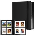flintronic Fotoğraf Albümleri, 160 Cepli Koleksiyon Defteri Hafıza Defteri, Polaroid Çinko Fotoğraf Kağıdı/Fujifilm Instax Mini Film/Kodak Çinko Fotoğraf Kağıdı için 40 Sayfa Mini Film Albümü - Siyah