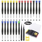 Flintronic mini tornavida seti, 24 parça gözlük tornavida, 21 saatçi tornavida 2 cımbız ile 1 mıknatıslayıcı ve kutu, ince tornavida PS4 gözlük saatler Kuyumcu için gel