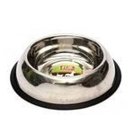 Flip 22,5 cm 1920 ml Karışık Renkli Köpekler İçin Kaymaz Tabanlı Çelik Mama ve Su Kabı