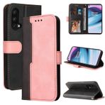 Flip Case Kapağı OnePlus Nord ile uyumlu durum CE 5G Flip Cüzdan, Manyetik Kapatma Deri Kapak Bilek kayış yuvaları koruma kapağı Cep telefonu kasası kapağı(Pink)