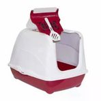 Flip Cat Kapalı Kedi Tuvaleti 50 Cm Kırmızı