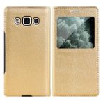 Flip Kapak Deri Şeffaf Kılıf Samsung Galaxy S22 Ultra 5G S21 Plus S20 FE S10 Lite S10e S9 S8 S7 Edge S6 Telefon Kılıfı, Altın, S21 FE İçin
