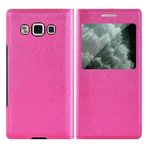 Flip Kapak Deri Şeffaf Kılıf Samsung Galaxy S22 Ultra 5G S21 Plus S20 FE S10 Lite S10e S9 S8 S7 Edge S6 Telefon Kılıfı, Gül Kırmızısı, S7 İçin