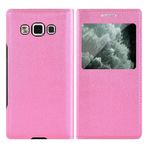 Flip Kapak Deri Şeffaf Kılıf Samsung Galaxy S22 Ultra 5G S21 Plus S20 FE S10 Lite S10e S9 S8 S7 Edge S6 Telefon Kılıfı, Pembe, S20 İçin