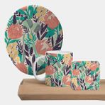 Flipped Tulip Flowers Mousepad, Kupa ve Bardak Altlığı Seti