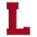 Flixleap 4.5" Kırmızı Şönil Demir on Letterman Ceket Yamalar Büyük Harf Yama Varsity Yamalar Giyim için Şönil Mektubu (Kırmızı, L)
