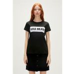 Flog T-Shirt Siyah Baskılı Kadın Tişört