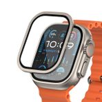 FLOLAB Apple Watch Ultra 3 / Ultra 2 için NanoArmour 49 mm iWatch Ultra 1 Temperli Cam için Yansıma Önleyici Ekran Koruyucu: Ekranı Geliştirin, Kurulumu Kolay, Alüminyum Çerçeve - Orijinal Titanyum