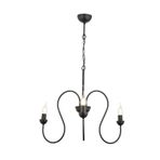 Flor 3lü Yuvarlak Siyah Modern Sarkıt Genç Odası Yatak odası Retro Salon Avize