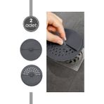 Flora 2 Adet Lavabo Süzgeci, Çevirmeli Kapak Koku Önleyici Mutfak Banyo Küvet Gider Tapası 2’li Set Füme - Antrasit
