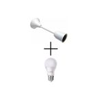 Flora Elektromarket Porselen Tij Asma Duy + Cata Ledli Ampul Seti Beyaz Işık