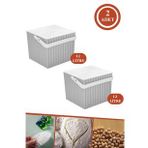 Flora F366 2 Adet Un Beyaz Bakliyat Erzak Kabı
