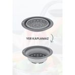 Flora Katlanabilir Yuvarlak Süzgeç 6,5 Litre Gri - Renk - Açık Gri