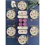 Flora Model 6 Kişilik 14 Parça Kahvaltı Takımı (Mor)