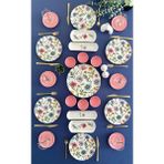 Flora Model 6 Kişilik 23 Parça Çay Tabaklı Kahvaltı Takımı (Pembe)